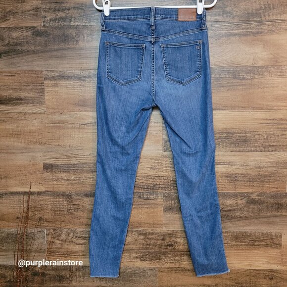 Madewell Jeans Size 28 Skinny 10" High Rise Tummy Control Medium Wash Denim - Picture 2 of 12